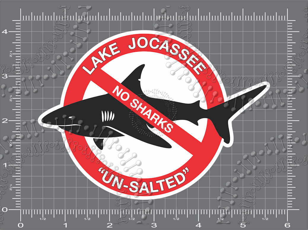 Lake Jocassee, SC - No Sharks Decal