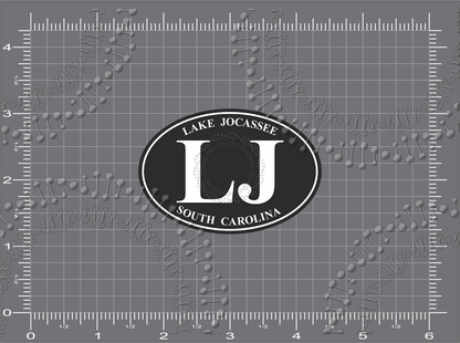 Lake Jocassee, SC - LK Black Decal