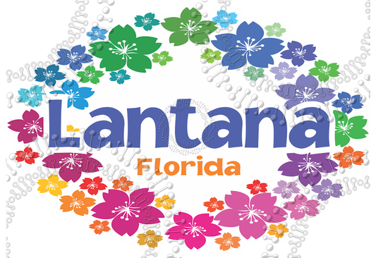 Lantana, FL - Wreath Decal