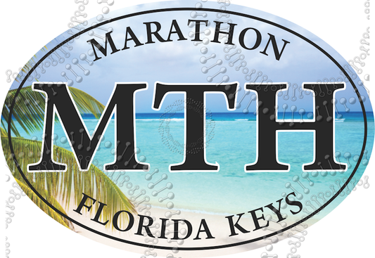 Marathon, FL - MTH Beach Decal