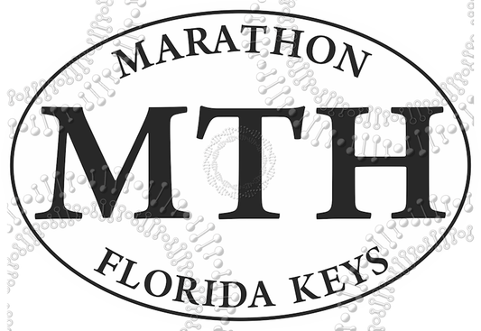 Marathon, FL - White MTH Decal