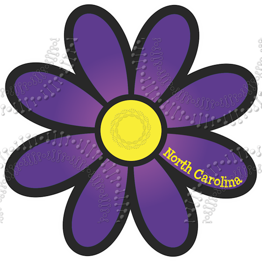 North Carolina -Daisy Purple Gradient Decal