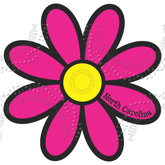 North Carolina - Pink Daisy Decal