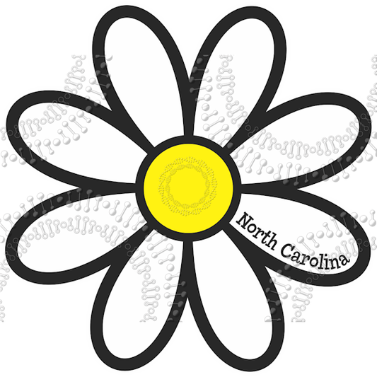 North Carolina - White Daisy Decal