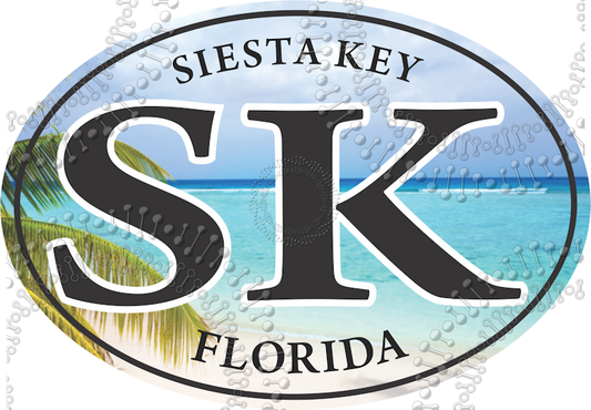 Siesta Key, FL - SK Beach Photo Decal