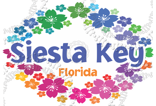 Siesta, Key, FL - Wreath Decal