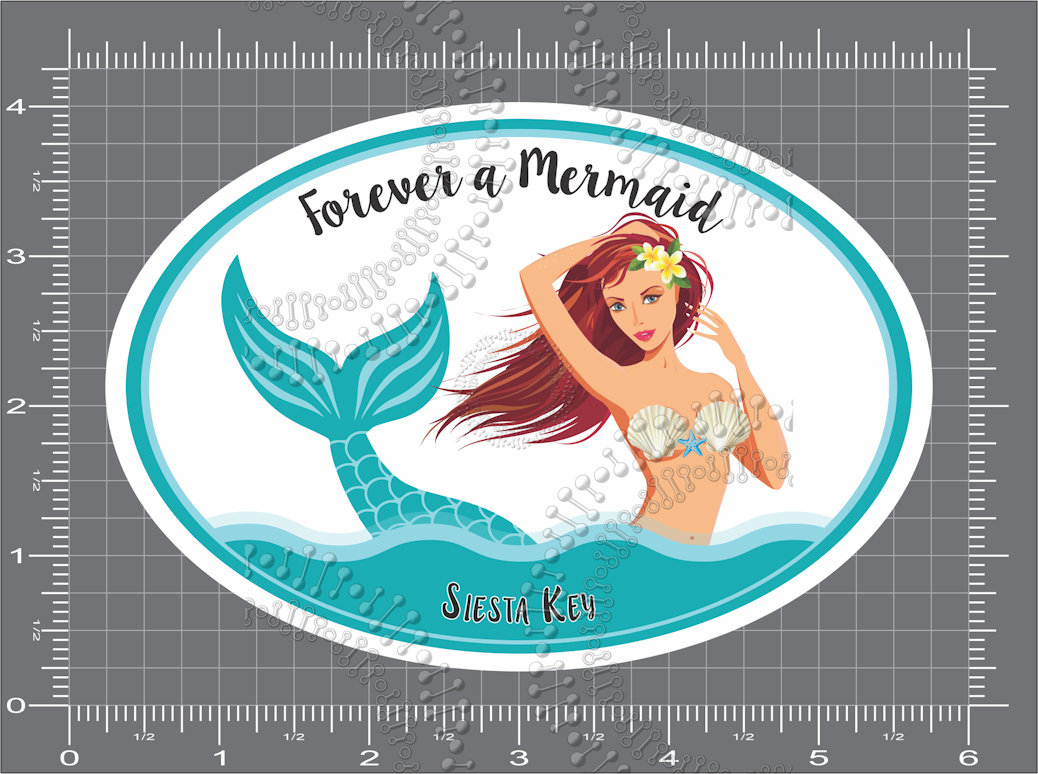 Siesta Key, FL - Forever a Mermaid Decal