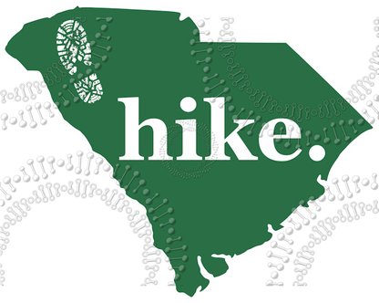 South Carolina -State Shape Hike Decal