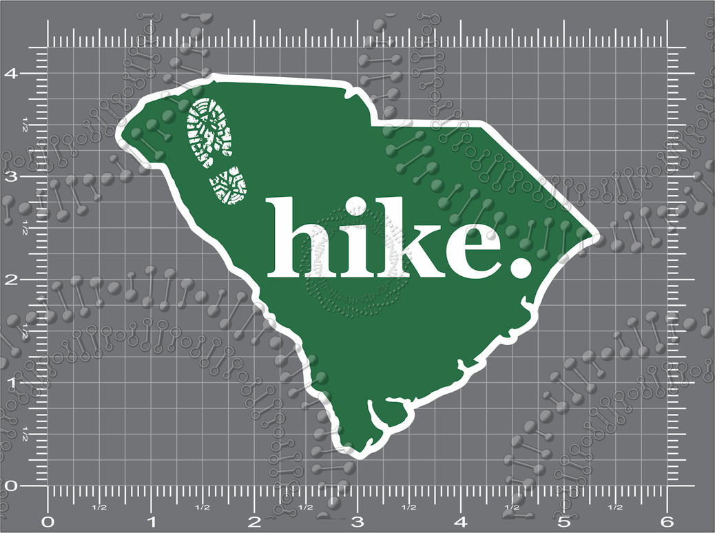 South Carolina -State Shape Hike Decal