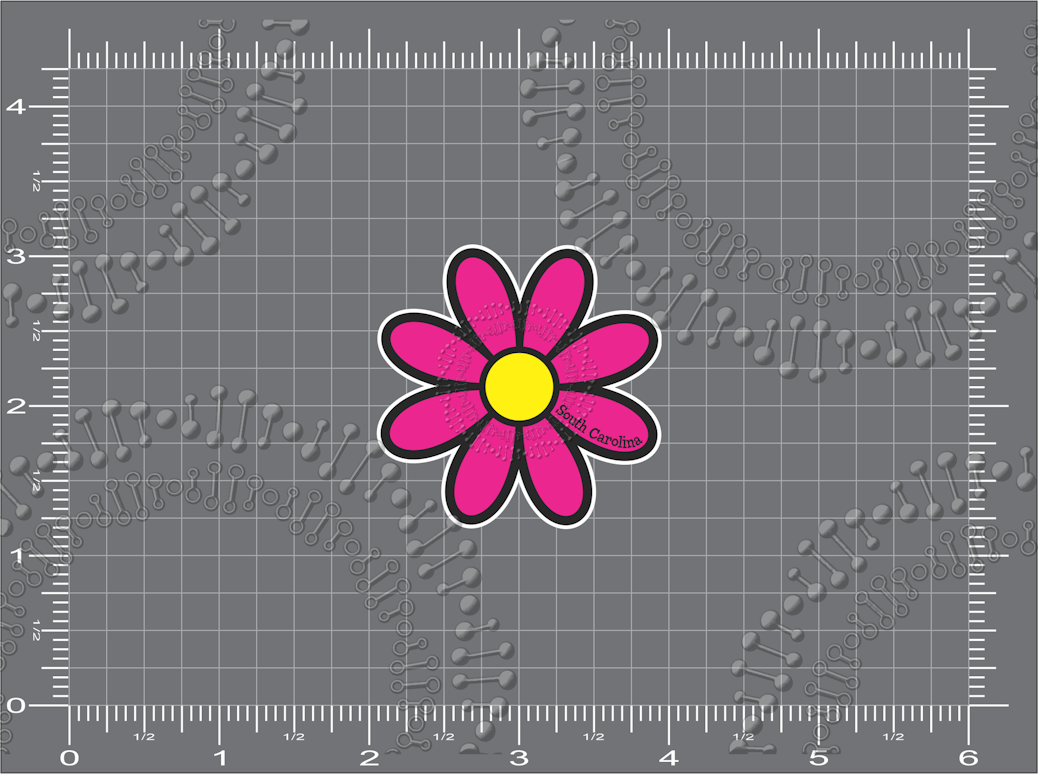 South Carolina - Pink Daisy Decal