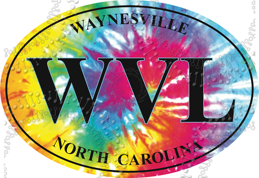 Waynesville, NC - WVL Tie Dye Decal