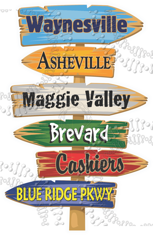 Waynesville, NC - Waynesville Directional Decal