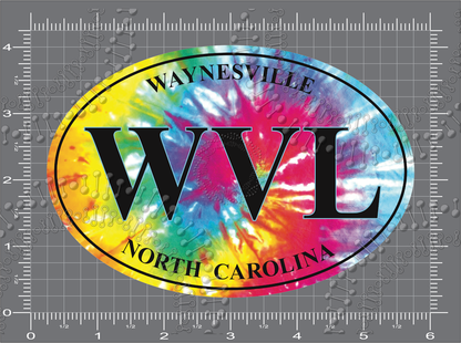 Waynesville, NC - WVL Tie Dye Decal