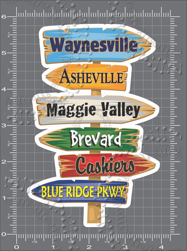 Waynesville, NC - Waynesville Directional Decal