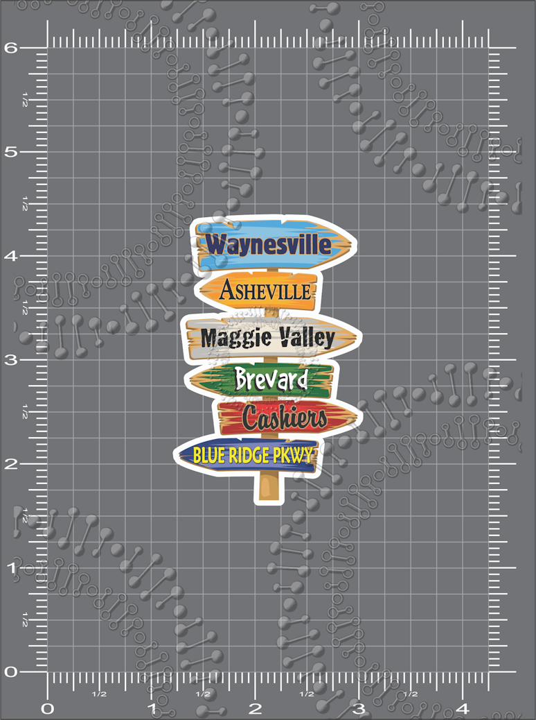 Waynesville, NC - Waynesville Directional Decal