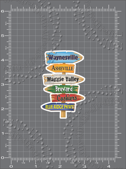 Waynesville, NC - Waynesville Directional Decal