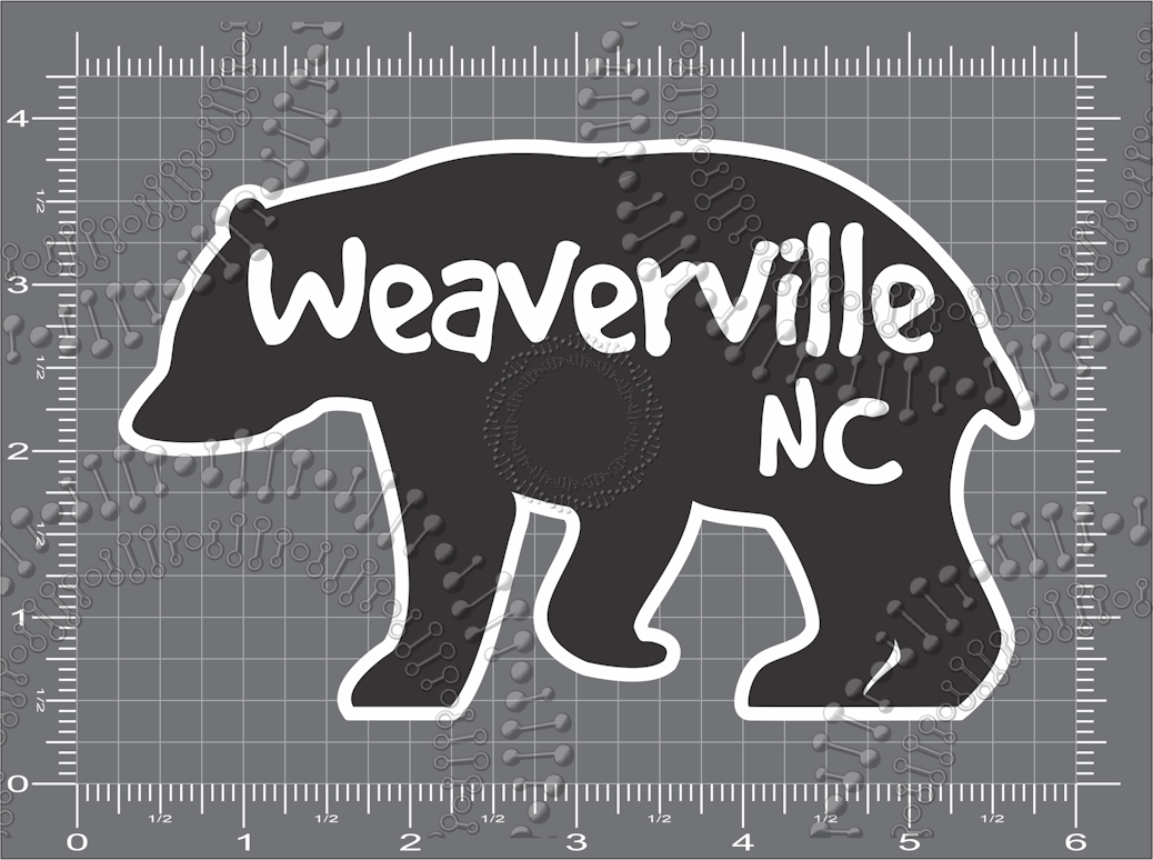 Weaverville, NC - Bear Silhouette Decal