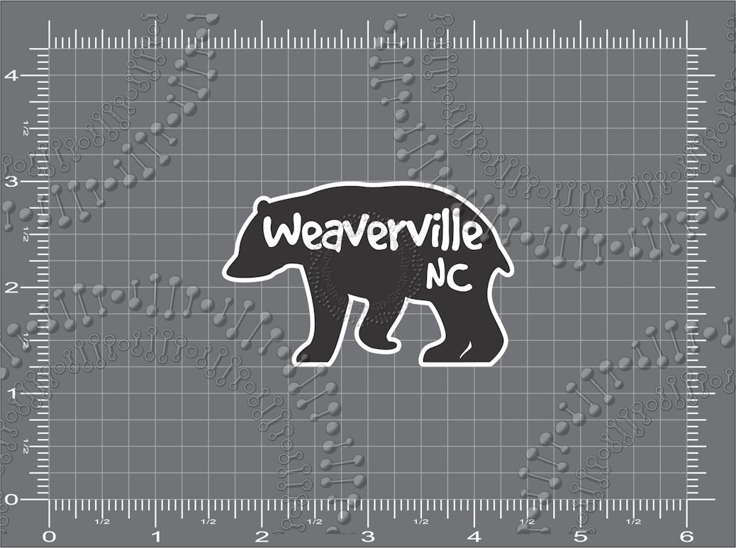 Weaverville, NC - Bear Silhouette Decal