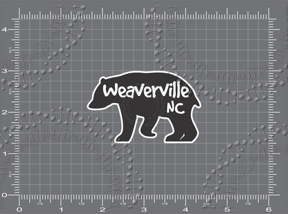 Weaverville, NC - Bear Silhouette Decal